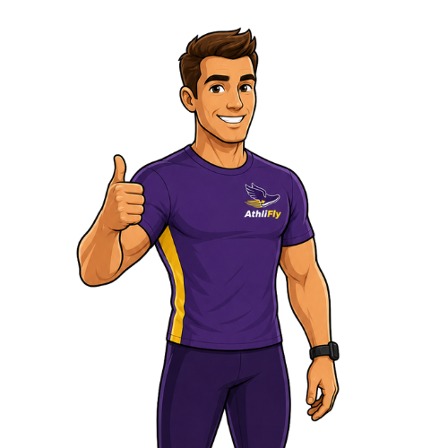 Coach Fly AthliFly mascot giving thumbs up — running science for beginners