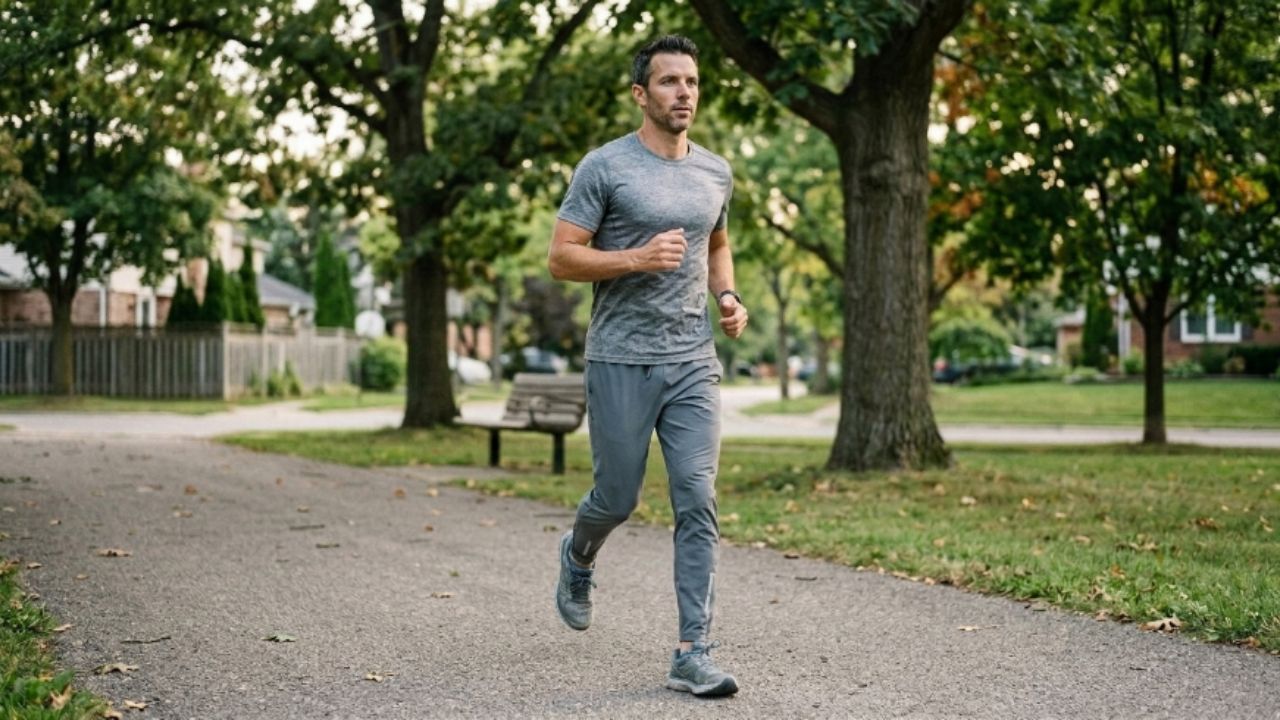 The run-walk method for beginner runners Beginner runner alternating between running and walking using the run-walk method