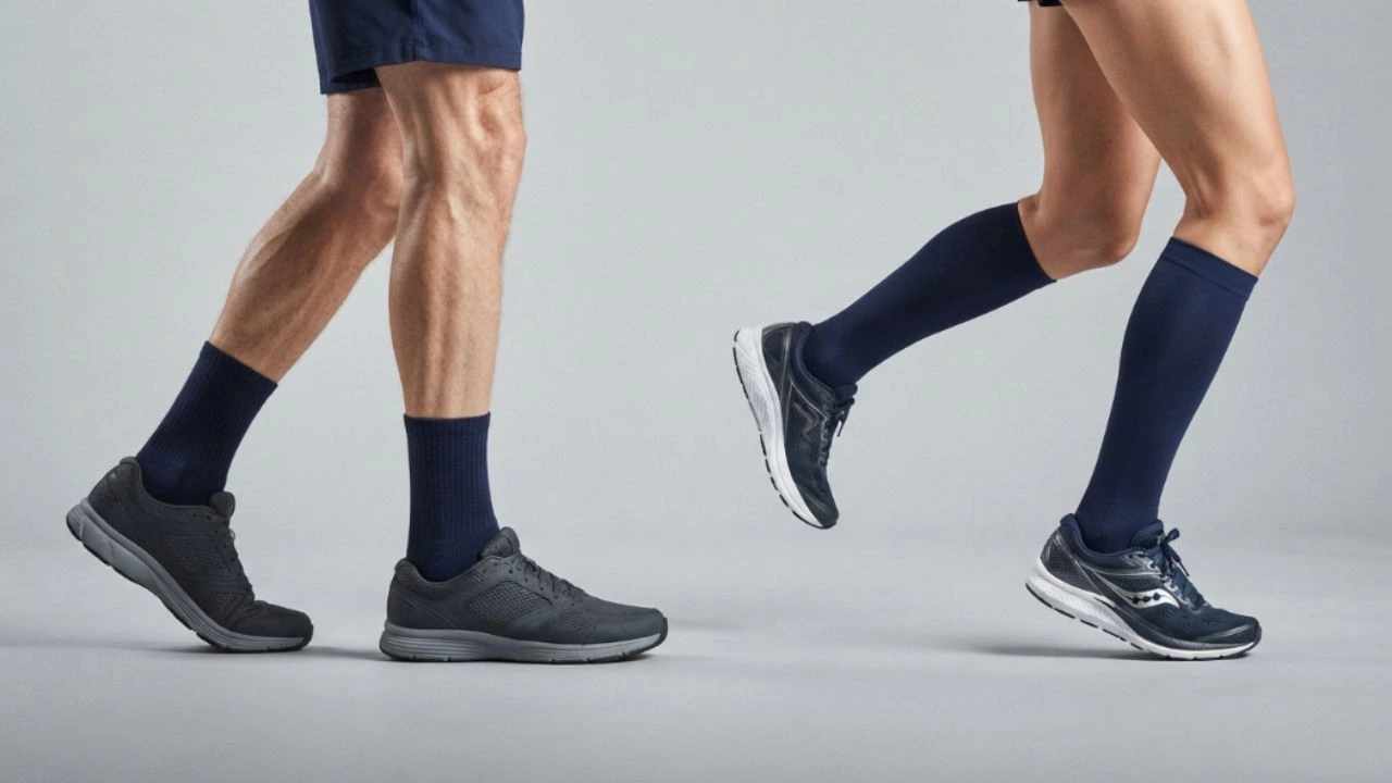 Foot contact comparison between walking and running during ground impact